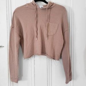 Distressed nude hoodie